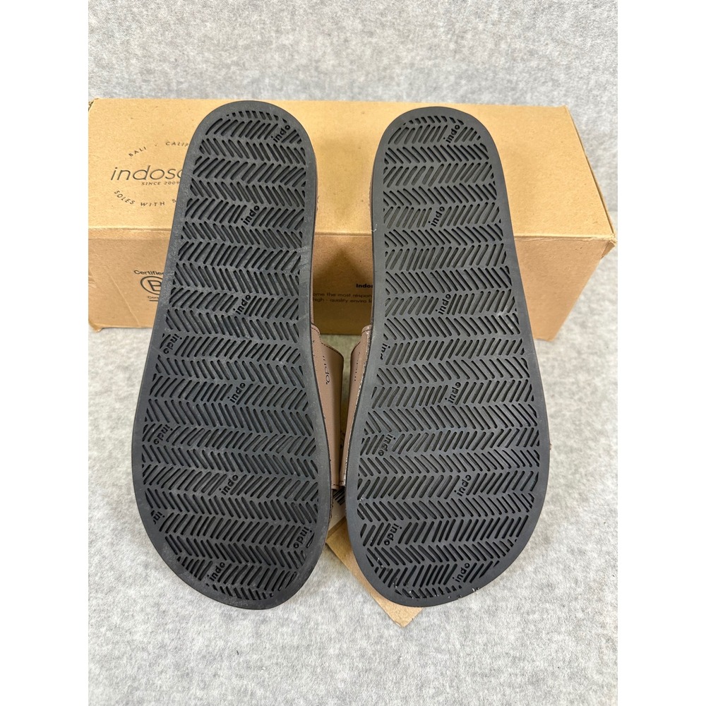 Indosole Mens Slide Sandals Size 7/8 Soil Brown Vegan Recycled Tire - Picture 5 of 11